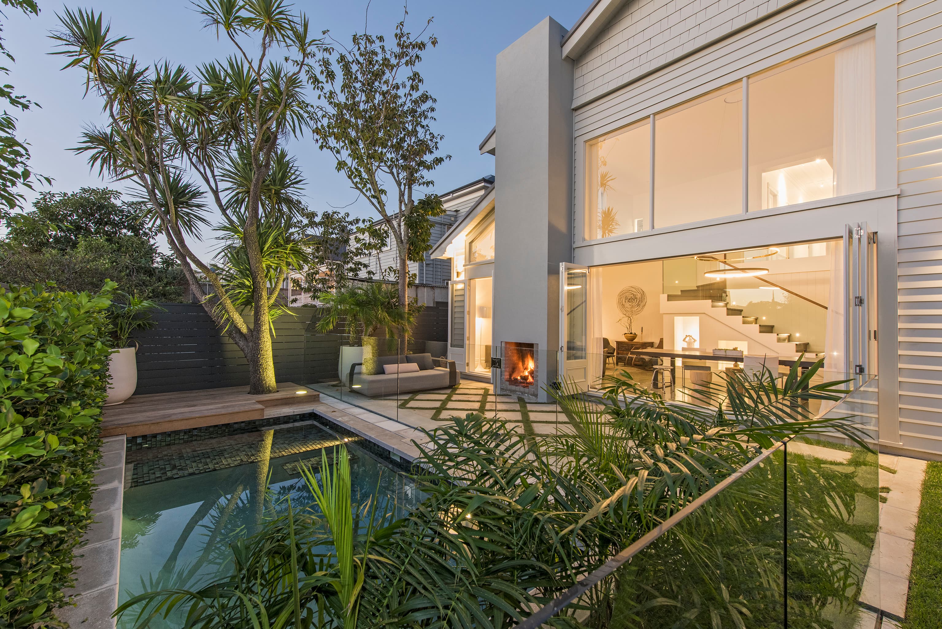 Ardmore Road — double-height kitchen and living